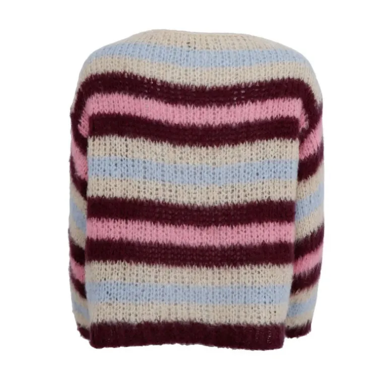 BLACK COLOUR Effie Striped Jumper in Bluish Plum