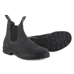 BLUNDSTONE 1910 Wax Suede Boots in Steel Grey