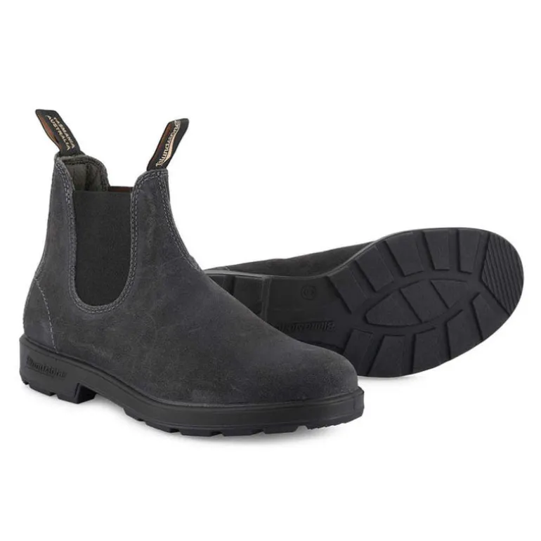 BLUNDSTONE 1910 Wax Suede Boots in Steel Grey