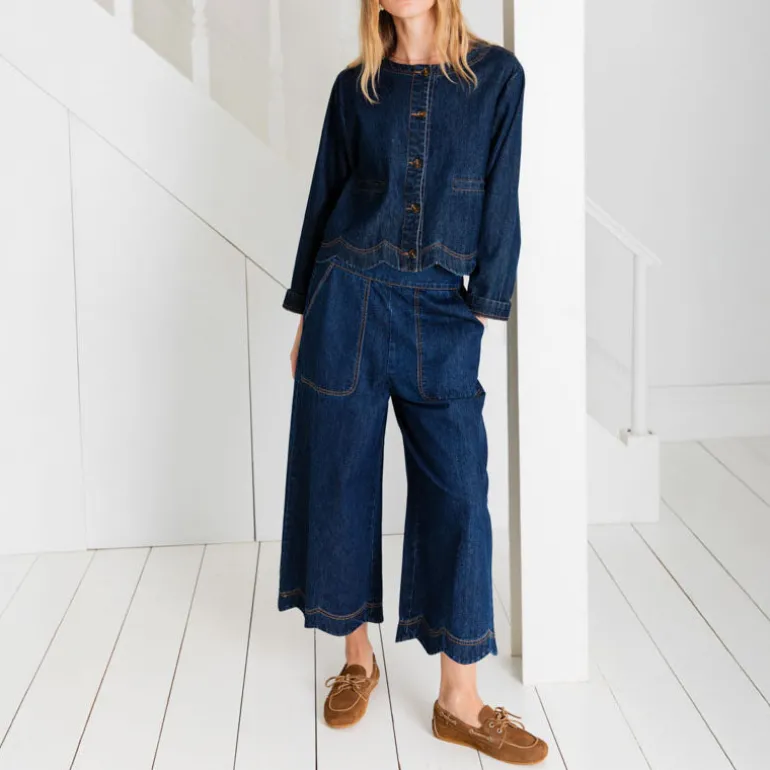 BONTE Aide Trouser in Dark Wash Denim