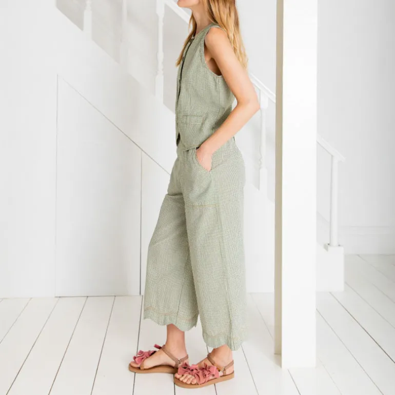 BONTE Aide Trouser in Green Gingham