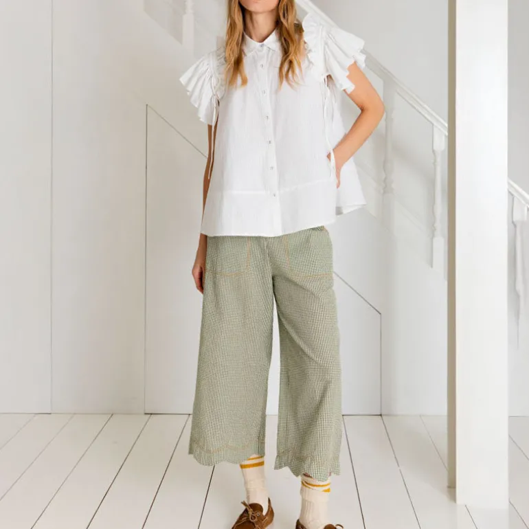 BONTE Aide Trouser in Green Gingham