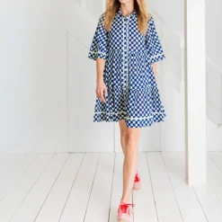 BONTE Koko Ric Rac Short Dress in Lapis