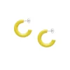 BRANCH JEWELLERY Chartreuse Small Rounded Hoop Horn Earrings