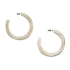 BRANCH JEWELLERY Classic Horn Hoop Earrings in White/Natural