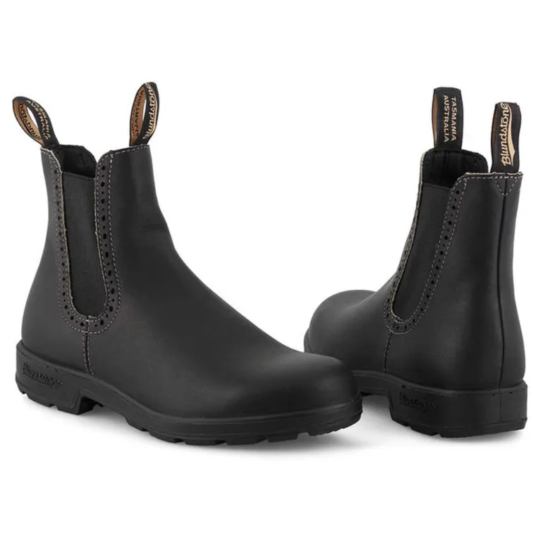 1448 Brogued Boots in Voltan Black | Collen & Clare