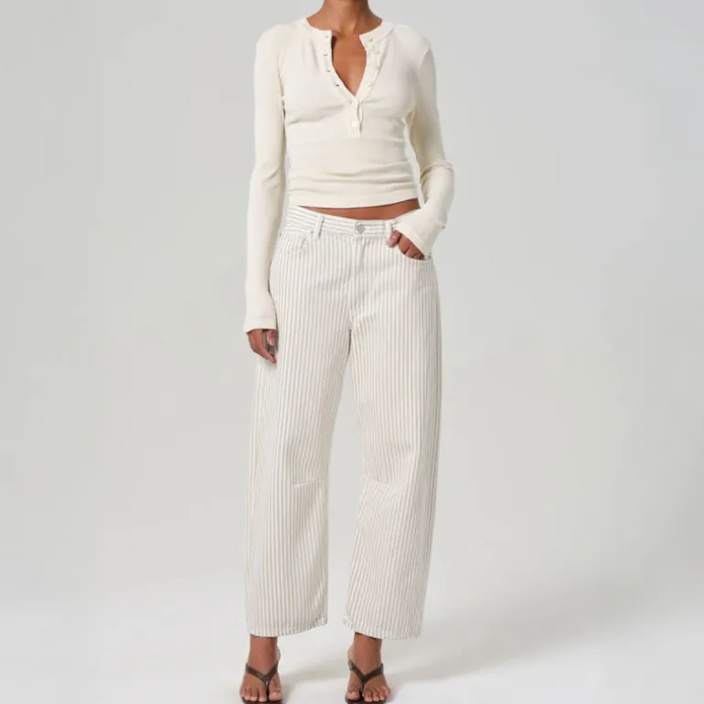 CITIZENS OF HUMANITY Varra Henley Top in Dune