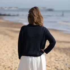 COLLEN & CLARE Dion Linen Easy Knit in Navy