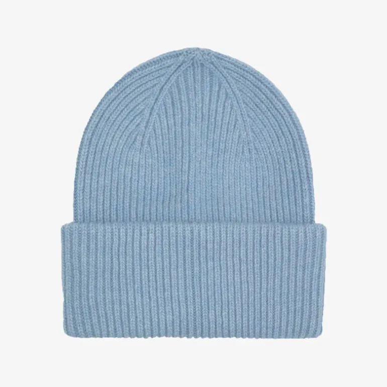 Colorful Standard Merino Wool Beanie Hat in Stone Blue