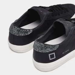 D.A.T.E Hill Low Vintage Calf Sneakers in Black