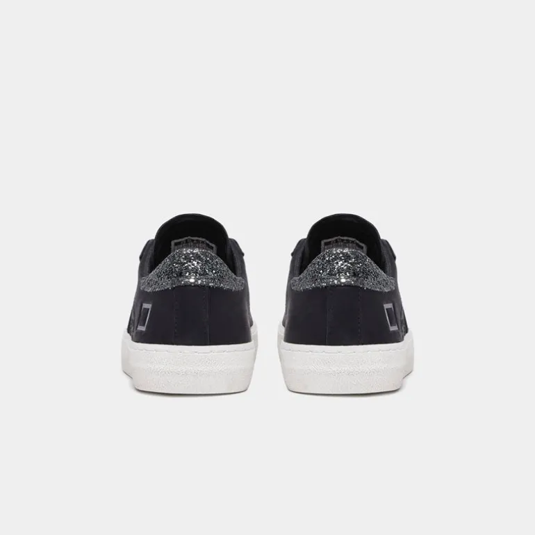D.A.T.E Hill Low Vintage Calf Sneakers in Black
