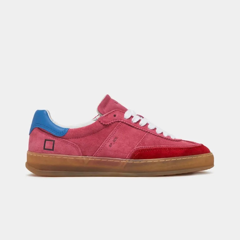 D.A.T.E Sporty Low Coloured Sneakers in Fuschia