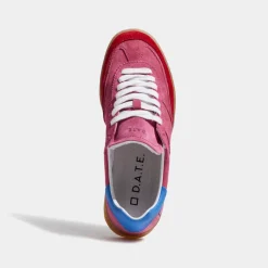 D.A.T.E Sporty Low Coloured Sneakers in Fuschia