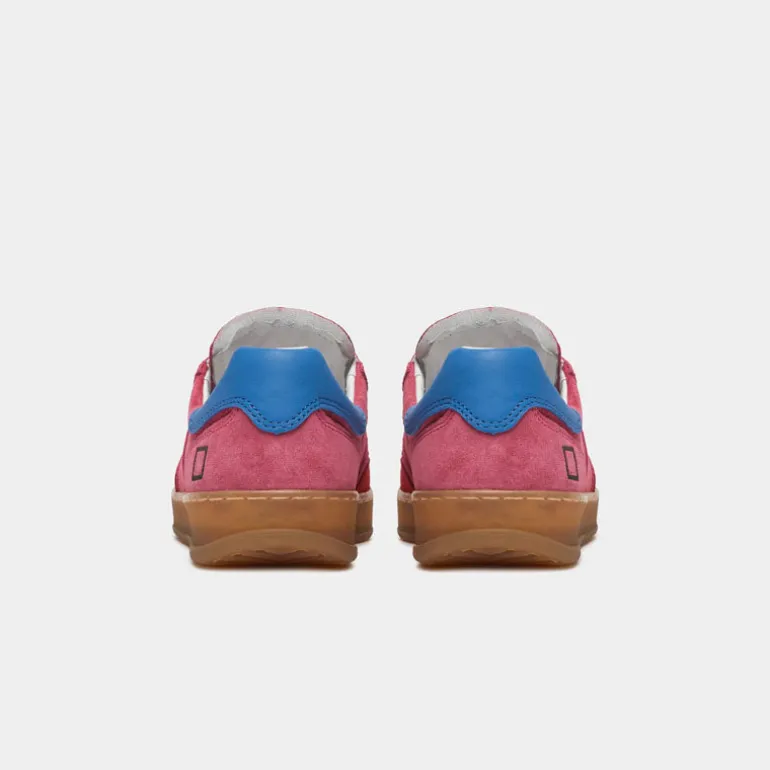 D.A.T.E Sporty Low Coloured Sneakers in Fuschia