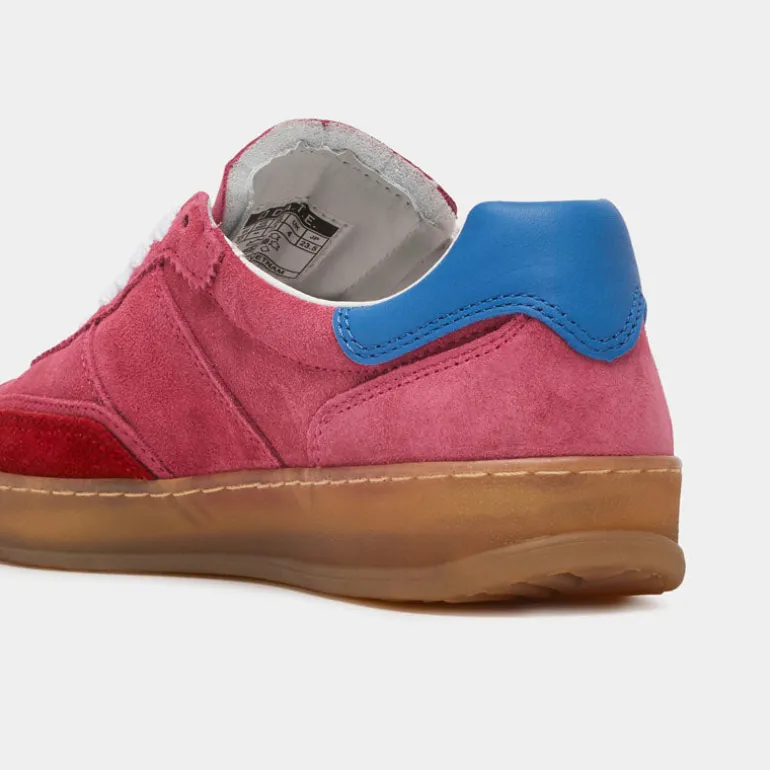 D.A.T.E Sporty Low Coloured Sneakers in Fuschia