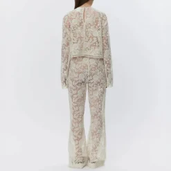 DAY BIRGER ET MIKKELSEN Aaliyah Spring Crochet Top in Pistachio Shell