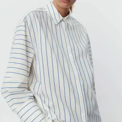 DAY BIRGER ET MIKKELSEN Julianna Daily Stripe Shirt in Surf The Web
