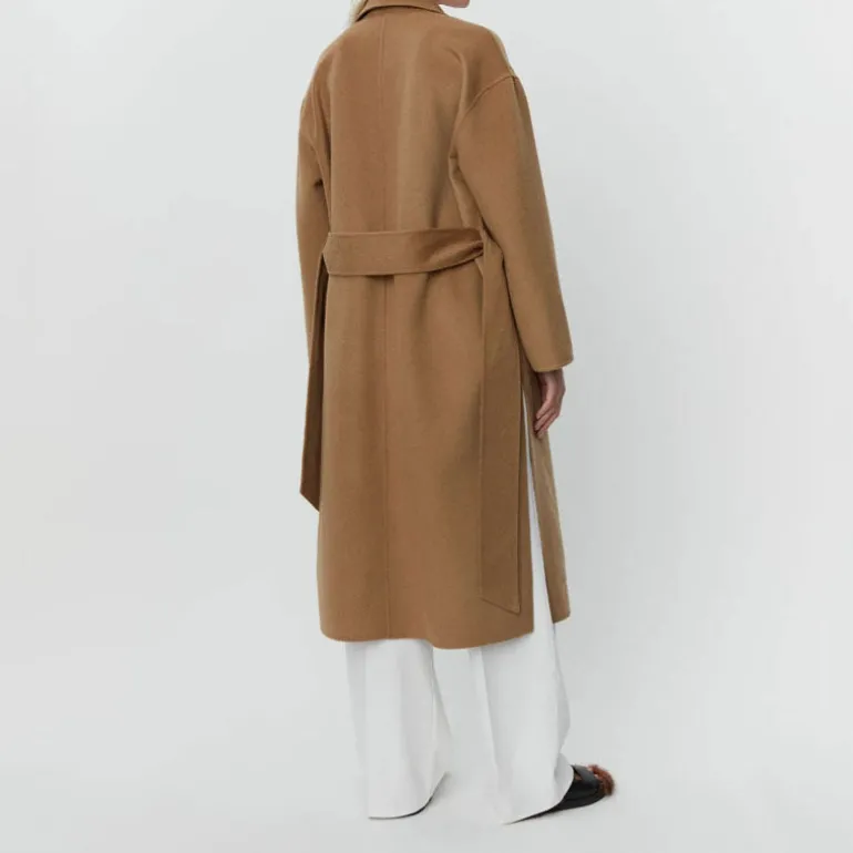 DAY BIRGER ET MIKKELSEN Wright Double Faced Wool Coat in Tree House