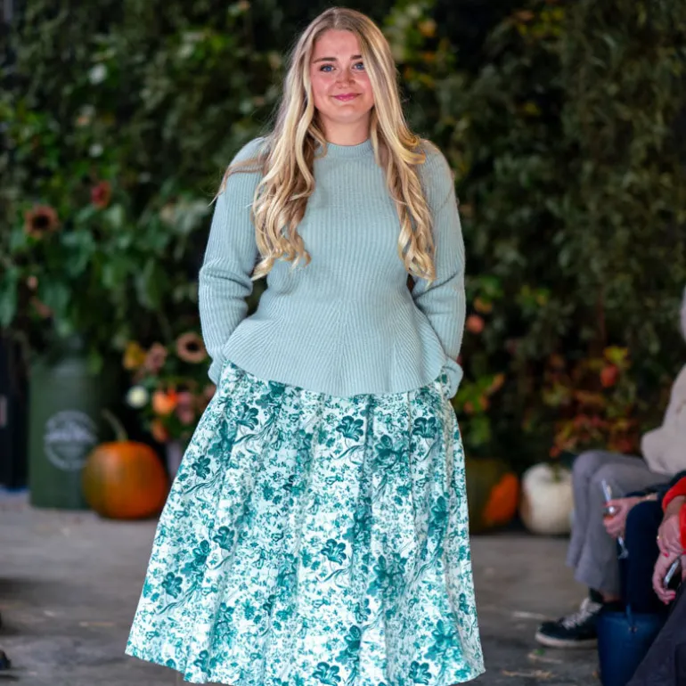 DEA KUDIBAL Abey Skirt with Pockets in Botanic Green