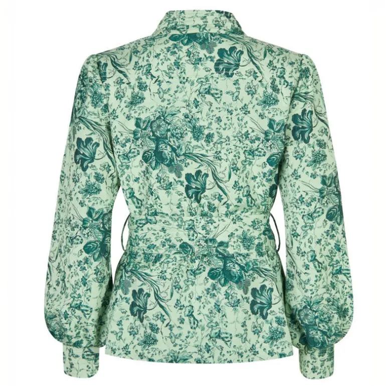 DEA KUDIBAL Anitta Jacket with Belt in Botanic Green