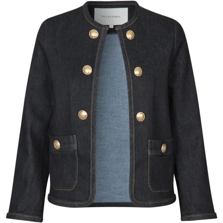 DEA KUDIBAL Nella Jacket with Deco Buttons in Raw Blue