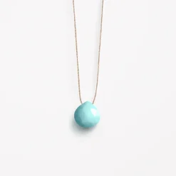 December Fine Cord Birthstone Necklace in Arizona Turquoise | Collen and Clare