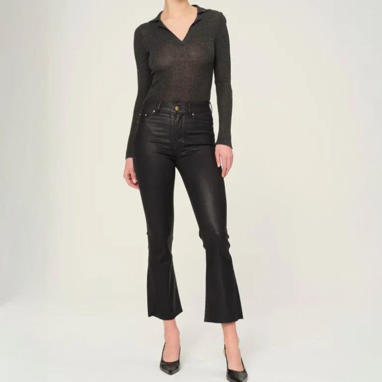 DL1961 Bridget Boot High Rise Instasculpt Crop Jeans in Glazed Blueberry