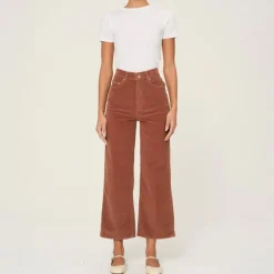 DL1961 Hepburn Wide Leg Jeans in Terracotta