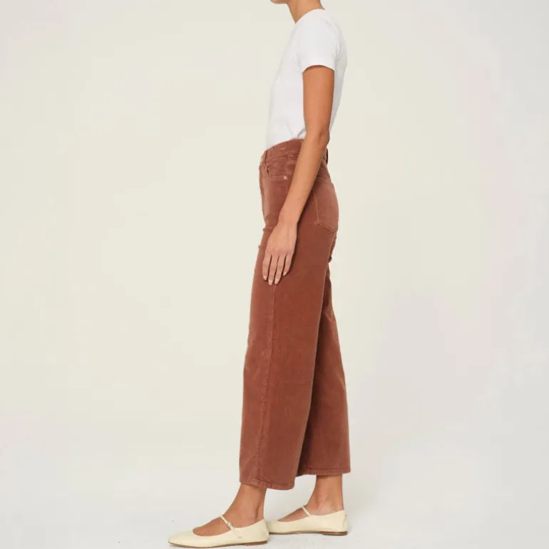 DL1961 Hepburn Wide Leg Jeans in Terracotta