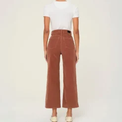 DL1961 Hepburn Wide Leg Jeans in Terracotta