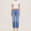 DL1961 Romie Slim Straight Mid Rise Highluxe Jeans in Meadow Lake