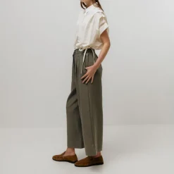EMIN PAUL Gathered Shirt Blouse in White