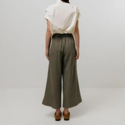 EMIN PAUL Gathered Shirt Blouse in White