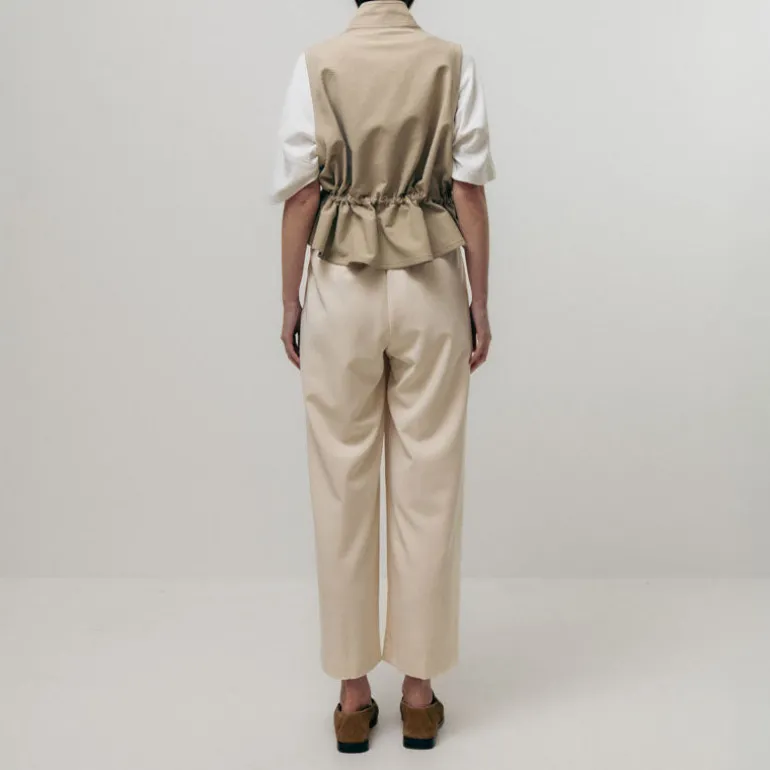 EMIN PAUL Utility Vest Jacket in Beige