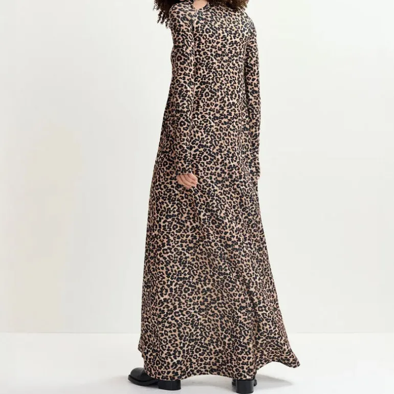 ESSENTIEL ANTWERP Germa Long Dress in Leopard Print