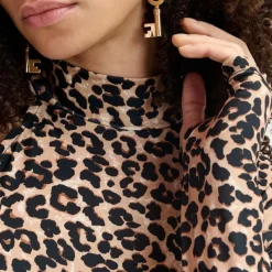 ESSENTIEL ANTWERP Germa Long Dress in Leopard Print