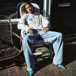 ESSENTIEL ANTWERP Hadream Embroidered Pullover in Off White