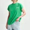 ESSENTIEL ANTWERP Halarm Sleeveless T-Shirt in Pine Needle