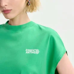 ESSENTIEL ANTWERP Halarm Sleeveless T-Shirt in Pine Needle