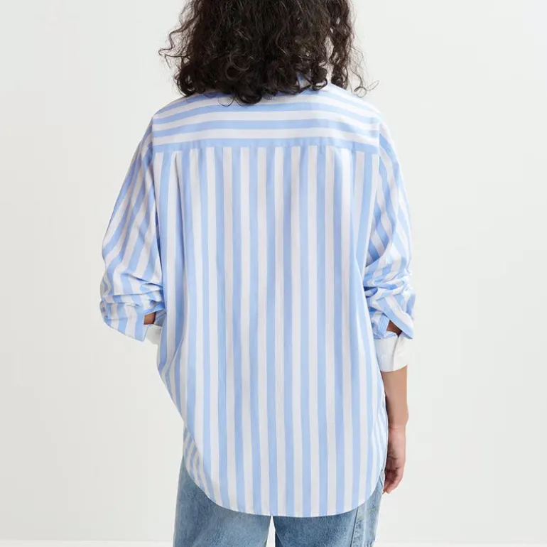 ESSENTIEL ANTWERP Halibut1 Embroidered Shirt in Combo2 Aqua Blue