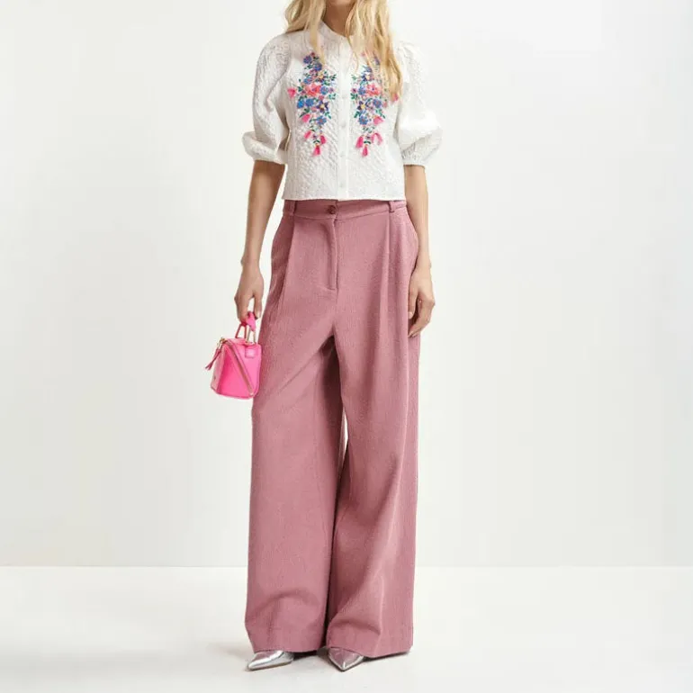 ESSENTIEL ANTWERP Heartfelt Embellished Shirt in White