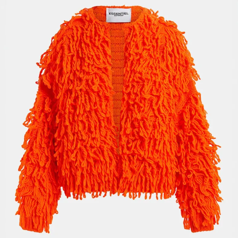ESSENTIEL ANTWERP Hinwood Fringed Jacket in Chimique Fanta