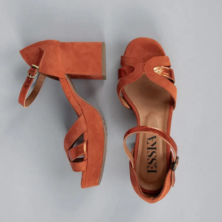 ESSKA Caro Suede Sandals in Rust