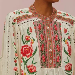 FARM RIO Ainika Delicate Off-White Blouse