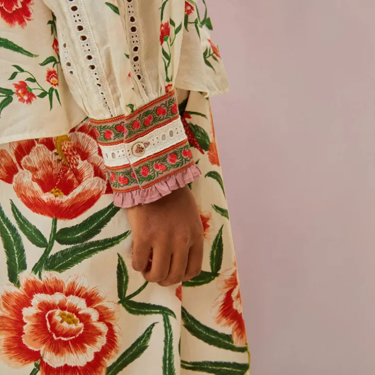 FARM RIO Ainika Delicate Off-White Blouse
