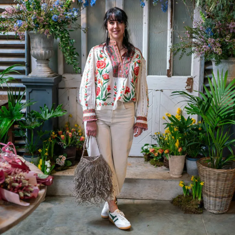 FARM RIO Ainika Delicate Off-White Blouse