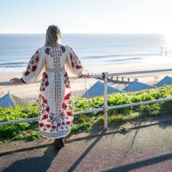 Farm Rio Cashew Mandala Cream Maxi Dress