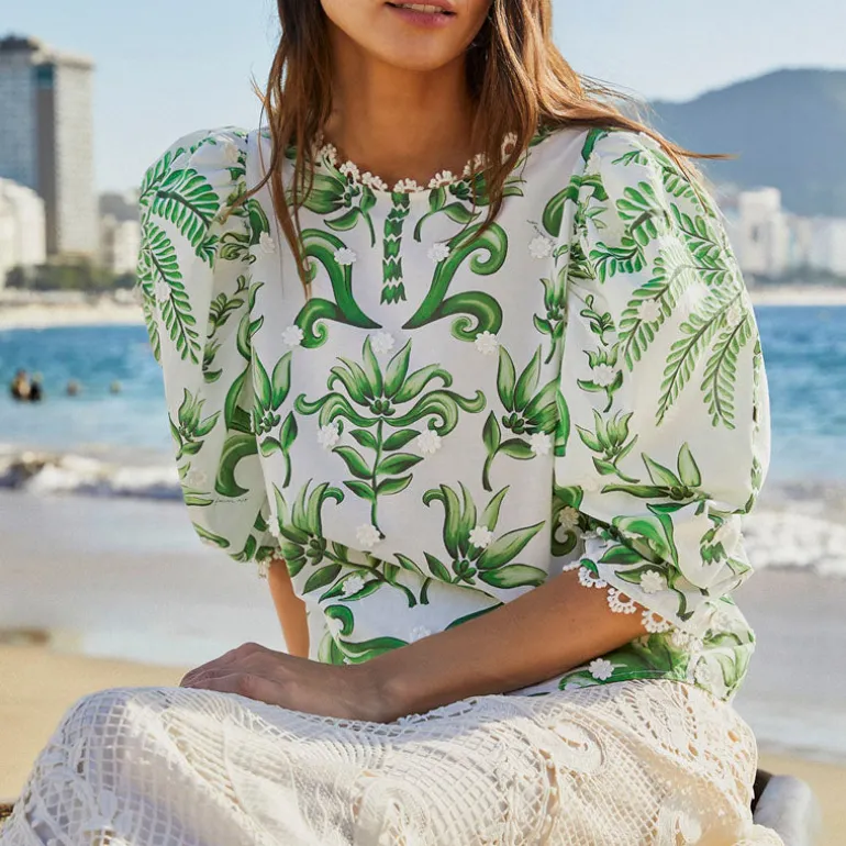 Farm Rio Milani Off-White Blouse