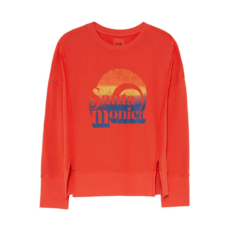 FIVE Sweatshirt in Coral