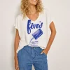 FIVE Tee Shirt in Blue/Meringue